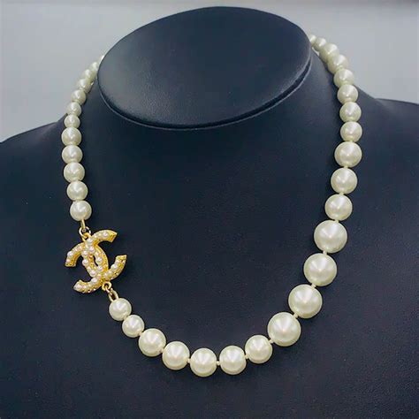 1920s style 747 chanel pearl necklace|vintage Chanel necklace.